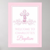 Girl Baptism Christening First Community Signs Poster (Voorkant)