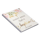 Girl Baptism Floral Guest Book Notitieboek (Rechterzijde)