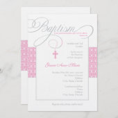 Girl Baptism Invitation Kaart (Voorkant / Achterkant)