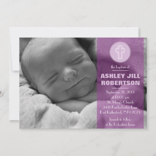 Girl Baptism Invitation Kaart (Voorkant)
