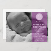 Girl Baptism Invitation Kaart (Voorkant / Achterkant)