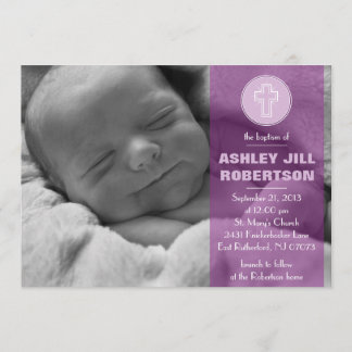 Girl Baptism Invitation Kaart