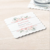 Girl Baptism Party Biedt Onderzetters voor tafelge (Gebogen)