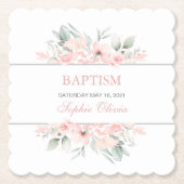 Girl Baptism Party Biedt Onderzetters voor tafelge (Voorkant)
