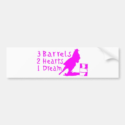 GIRL BARREL RACING BUMPERSTICKER (Voorkant)