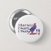 GIRL BARREL RACING RONDE BUTTON 5,7 CM (Voorkant /achterkant)