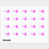 GIRL BARREL RACING RONDE STICKER (Vel)