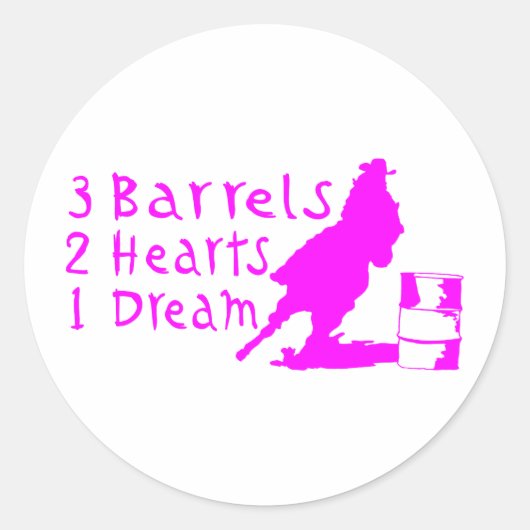 GIRL BARREL RACING RONDE STICKER (Voorkant)