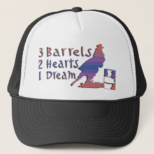 GIRL BARREL RACING TRUCKER PET (Voorkant)