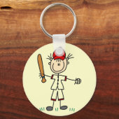 Girl Baseball Player Tshirts en Gifts Sleutelhanger (Voorkant)