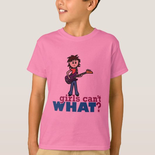 Girl Bass Guitar Player T-shirt (Voorkant)