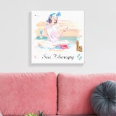*~* Girl Beach Mobil Phone Streted Canvas Afdrukke (Insitu (Woonkamer))