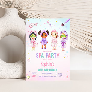 Girl Beauty Spa Party Verjaardagsfeestje Kaart