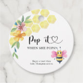 Girl Bee Pop it When She poppen Bedankjes Labels (Voorkant)