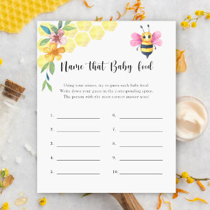 Girl Bee - Raad die baby Voedsel shower spel