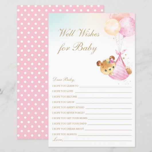 Girl Beer Balloons Nou wil Baby shower (Voorkant / Achterkant)