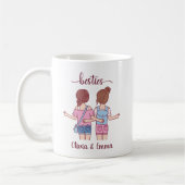 Girl Besties Best Friends Personalized Koffiemok (Links)