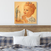 GIrl Bidden tot de Heilige Maagd Maria Canvas Afdruk (Insitu (Slaapkamer))