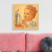  GIrl Bidden tot de Heilige Maagd Maria Canvas Afdruk (Insitu (Woonkamer))