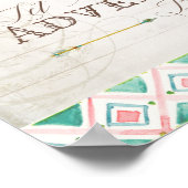 Girl Birth Info Tribal Boho Adventure Teepee Arrow Poster (Hoek)