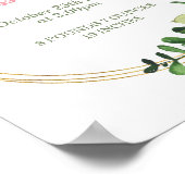 Girl Birth Stats Poster Nursery Wall Art afdrukken (Hoek)