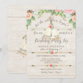 Girl Birthday Adventure BOHO Teepee Arrow Wood Kaart (Voorkant / Achterkant)