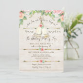 Girl Birthday Adventure BOHO Teepee Arrow Wood Kaart (Staand voorkant)