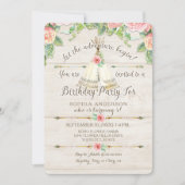 Girl Birthday Adventure BOHO Teepee Arrow Wood Kaart (Voorkant)
