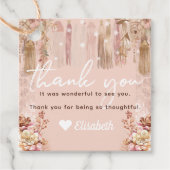 Girl Birthday Bohemian Sleepover Dank je Bedankjes Labels (Voorkant)