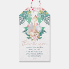 Girl Birthday Oerwoud Animals Dank u Cadeaulabel