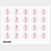 Girl Birthday Party Bedankt Vierkante Sticker (Vel)