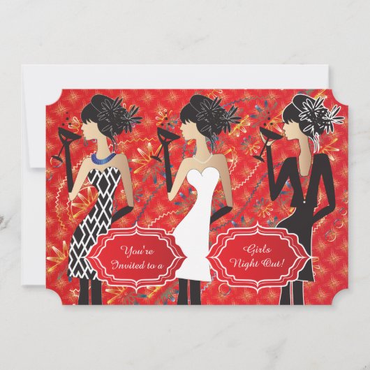 Girl Birthday Party Invitation Kaart (Voorkant)