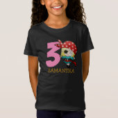GIRL Birthday Party Pirate 3rd Name T-Shirt (Voorkant)