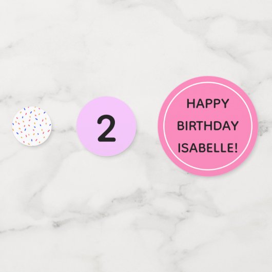 Girl Birthday Pink Cat Party Decoratie Confetti (Achterkanten)