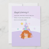 Girl Birthday Slumber Party Kaart (Achterkant)