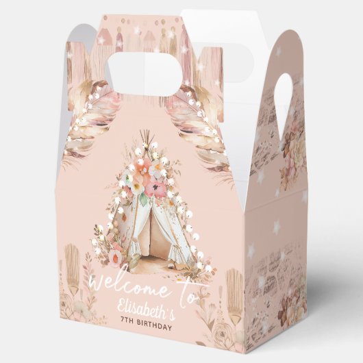 Girl Birthday Tent Slumber Party Welkomstcadeau Bedankdoosjes (Geopend)