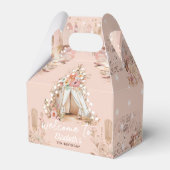 Girl Birthday Tent Slumber Party Welkomstcadeau Bedankdoosjes (Voorkant Zijde)