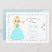 Girl Birthday-uitnodigingen Kaart (Voorkant / Achterkant)