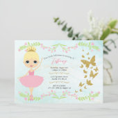 Girl Birthday-uitnodigingen Kaart (Staand voorkant)