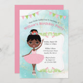 Girl Birthday-uitnodigingen Kaart (Voorkant / Achterkant)