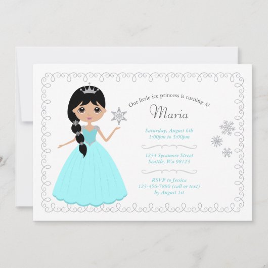 Girl Birthday-uitnodigingen Kaart (Voorkant)