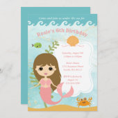Girl Birthday-uitnodigingen Kaart (Voorkant / Achterkant)