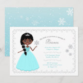 Girl Birthday-uitnodigingen Kaart (Voorkant / Achterkant)