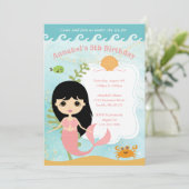 Girl Birthday-uitnodigingen Kaart (Staand voorkant)