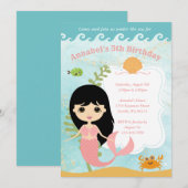 Girl Birthday-uitnodigingen Kaart (Voorkant / Achterkant)