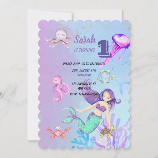 Girl Birthday-uitnodigingen Kaart (Voorkant)