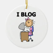 Girl Blogger Keramisch Ornament (Voorkant)