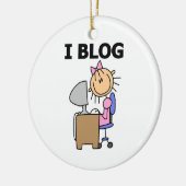 Girl Blogger Keramisch Ornament (Links)