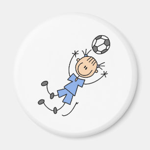 Girl Blue Soccer Uniform Magneet