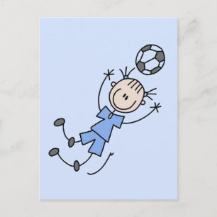 Girl Blue Soccer Uniform Tshirts en Gifts Briefkaart
